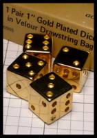 Dice : Dice - Metal Dice - Galloping Gold Plated Dice - JA Collection Mar 2024